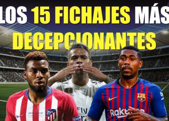 Los fichajes más decepcionantes de la temporada: Madrid, Atleti y Barça entre los protagonistas