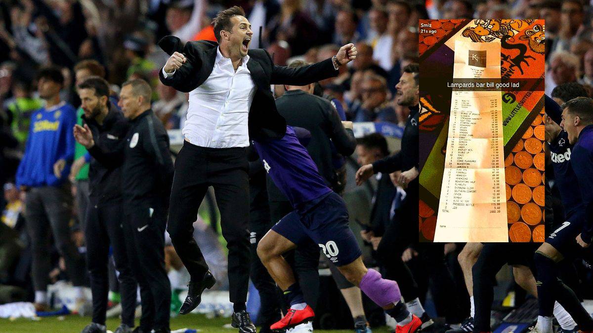 La cuenta que pagó Lampard en el festejo tras ganar a Bielsa