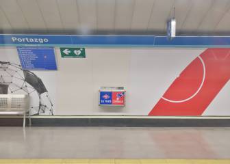 El Rayo Vallecano pone color a la estación de Portazgo