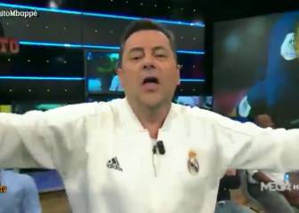 Momentazo: Roncero canta el himno del Madrid con acento francés en honor a Mbappé