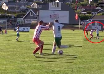 Esto es llevar la rabona a otra dimensión: Golazo en Noruega