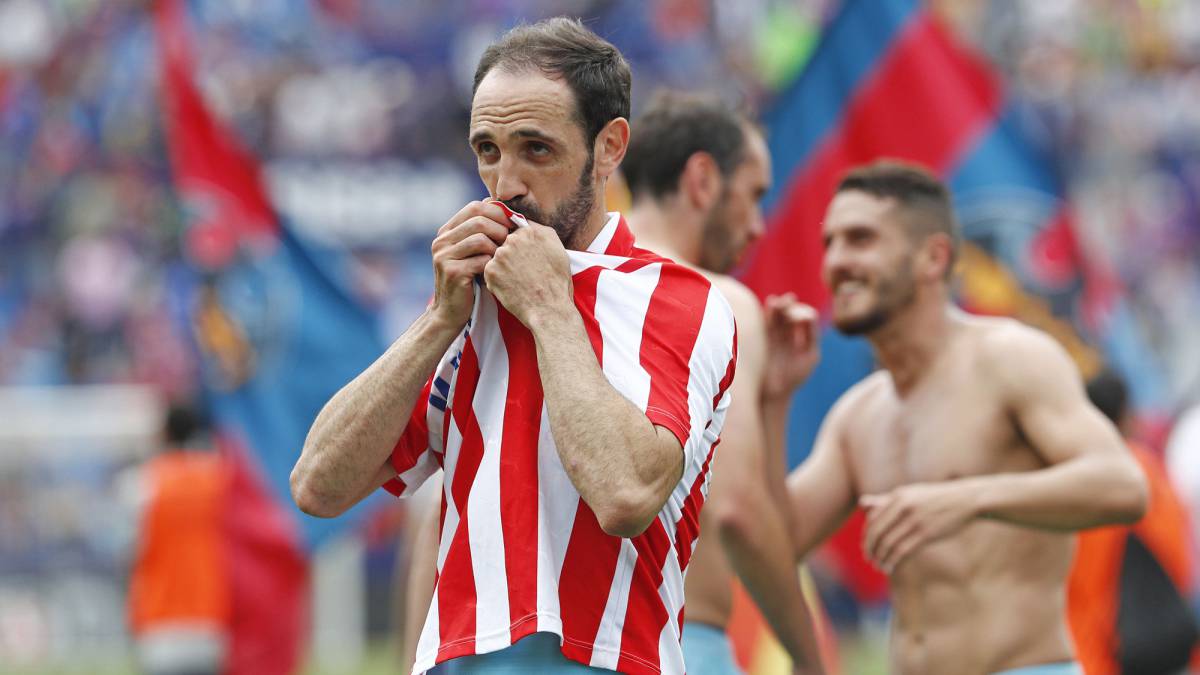 Juanfran, tras el Levante-Atlético, su último partido oficial como rojiblanco.