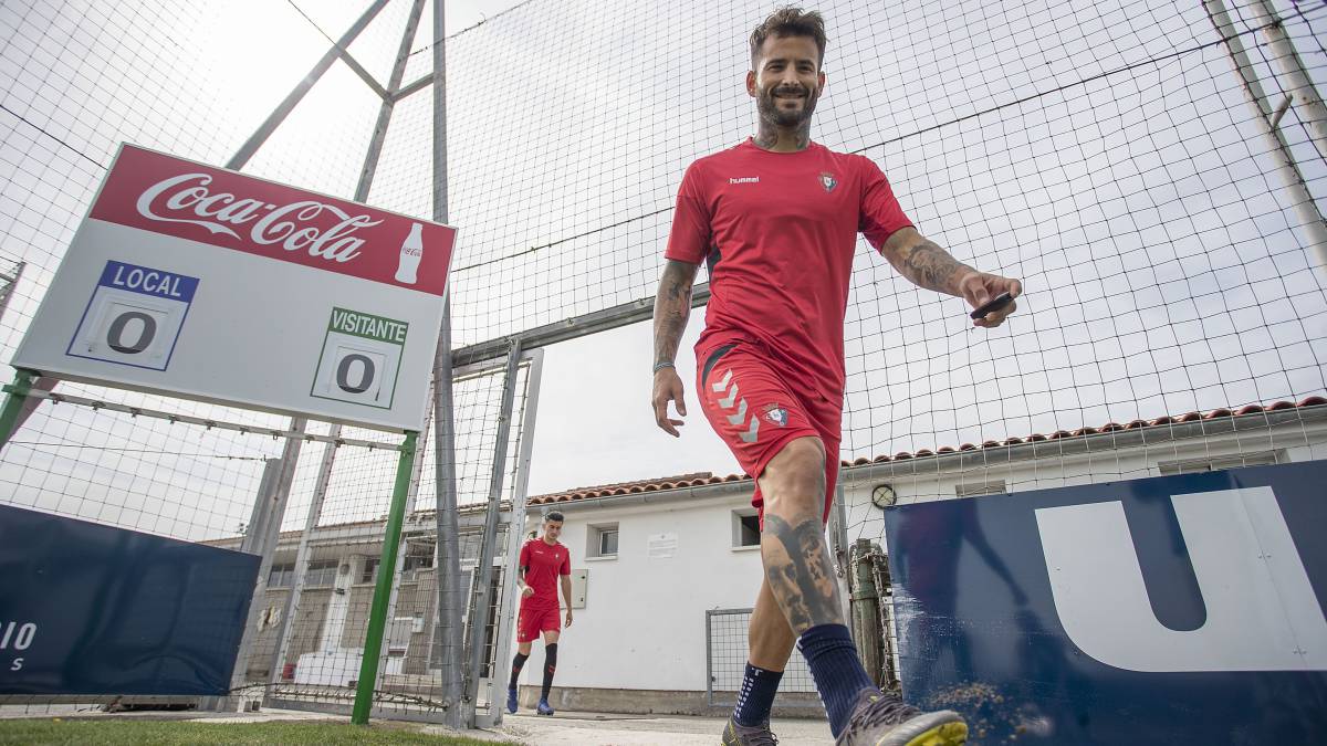Rubén García, en un entrenamiento de estos días