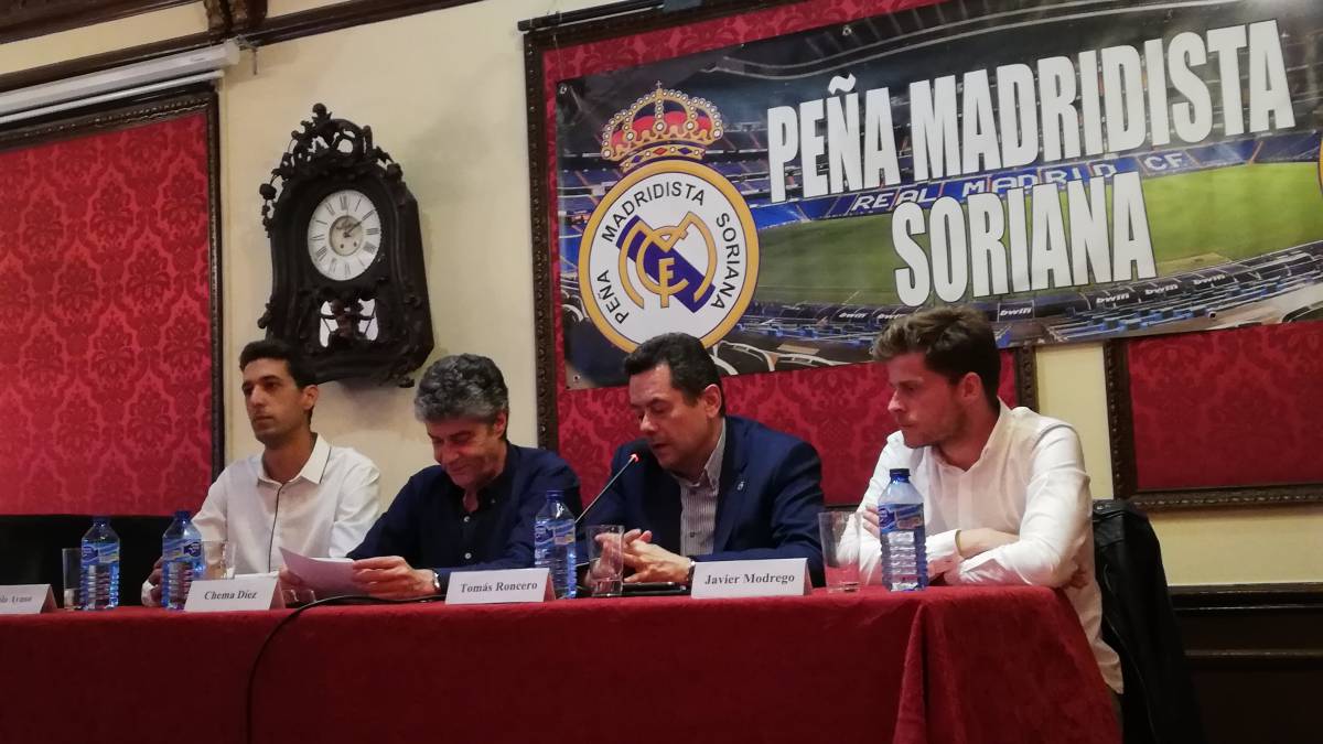 Tomás Roncero, en la Peña Madridista Soriana
