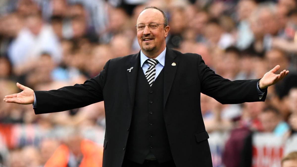 El entrenador español del Newcastle, Rafa Benítez, durante un partido.