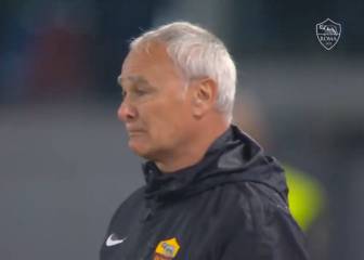 Ranieri se derrumba en pleno partido al leer una pancarta