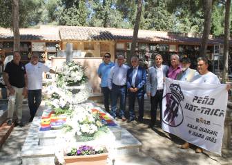 Amancio y las peñas honraron a Bernabéu en el 41º aniversario de su muerte
