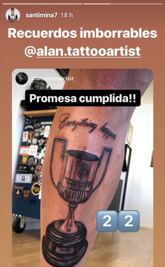 La publicación de Santi Mina.
