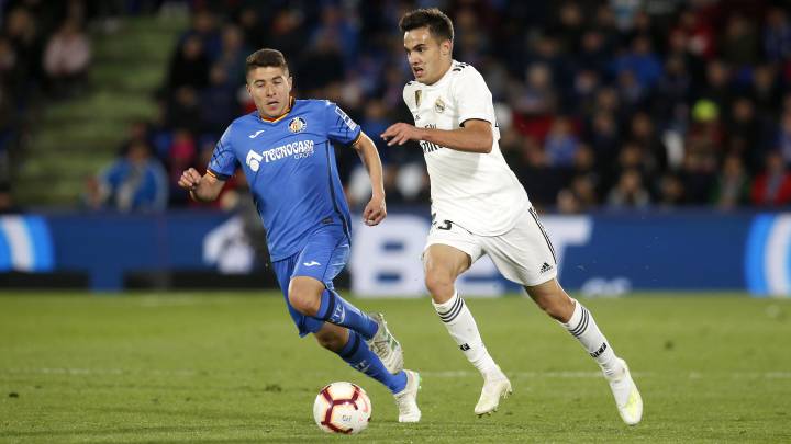 Reguilón juega con el Madrid ante el Getafe