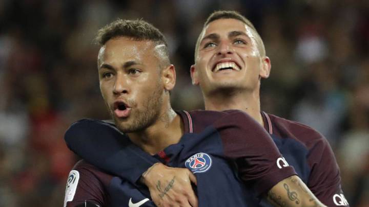 Verrati y Neymar, compañeros en el PSG