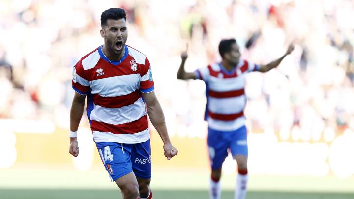 Fede Vico marca un gol con el Granada