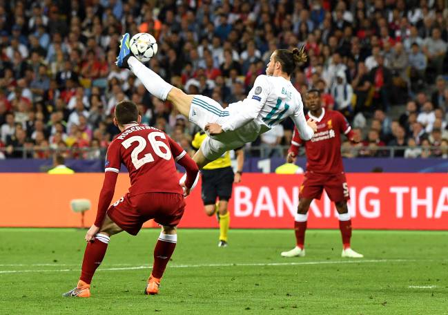 La chilena de Gareth Bale en la final de la Decimotercera del Real Madrid en Kiev.