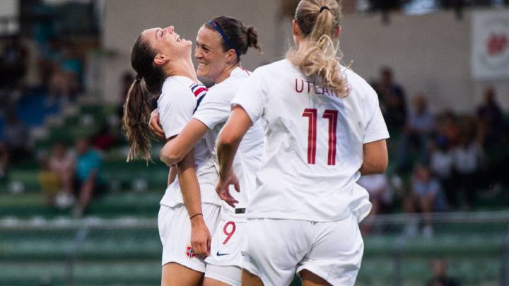 Jugadoras de Noruega.