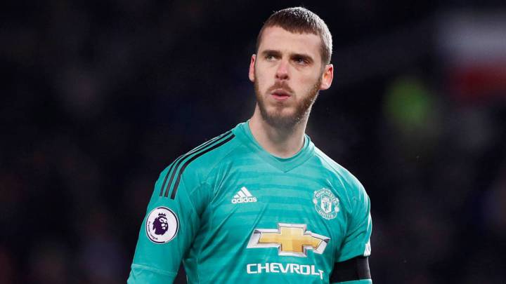 El guardameta español del Manchester United, David de Gea, durante un partido.
