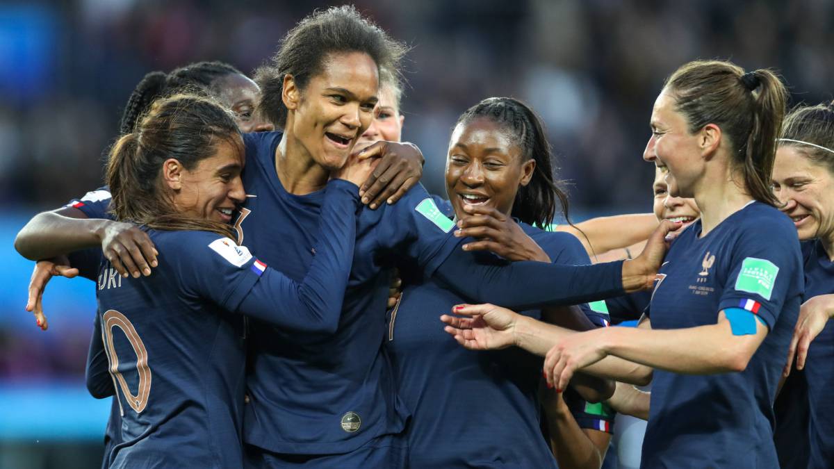 Jugadoras francesas durante un partido del Mundial.