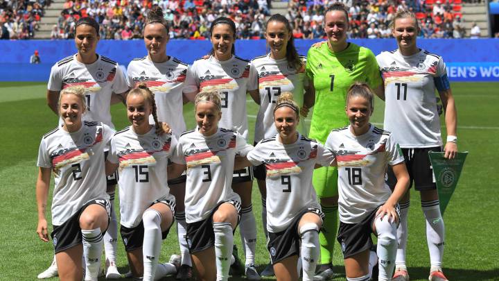 Imagen de la selección de Alemania antes de medirse a China en el Mundial de Fútbol Femenino.