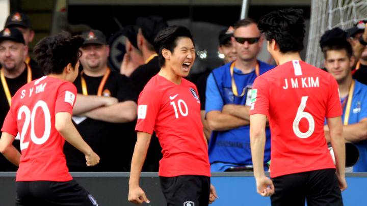 Kang-in Lee celebra su gol en la final del Mundial Sub'20.