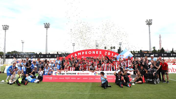 Málaga, Celta y Athletic Club celebran en el cierre de LaLiga Genuine.