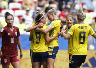 Suecia también golea a Thailandia y espera a EE.UU.
