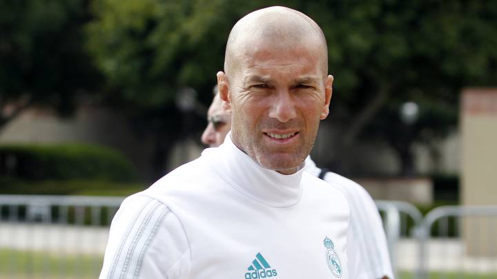 Zinedine Zidane, en Los Ángeles (California, Estados Unidos), durante la pretemporada del Real Madrid de 2017.