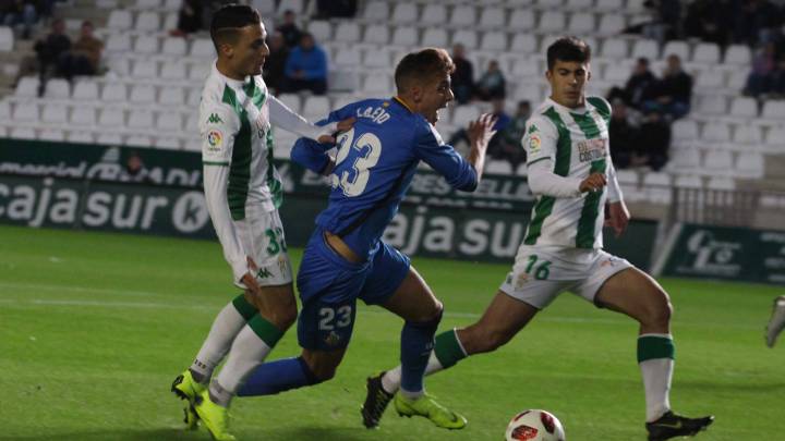 Iván Alejo durante el Córdoba-Getafe de Copa del Rey.