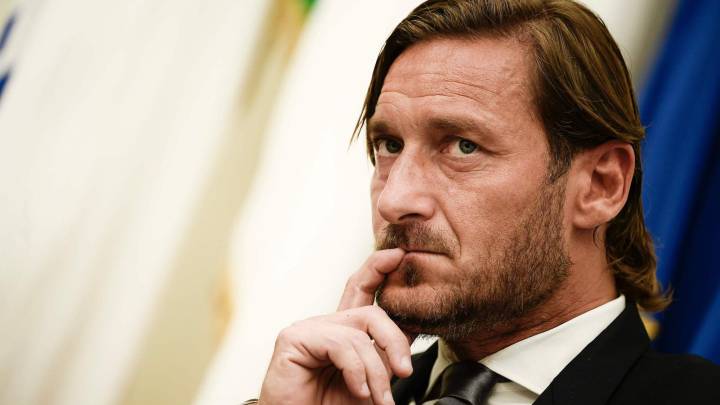 Francesco Totti durante la rueda de prensa en el Foro Itálico.