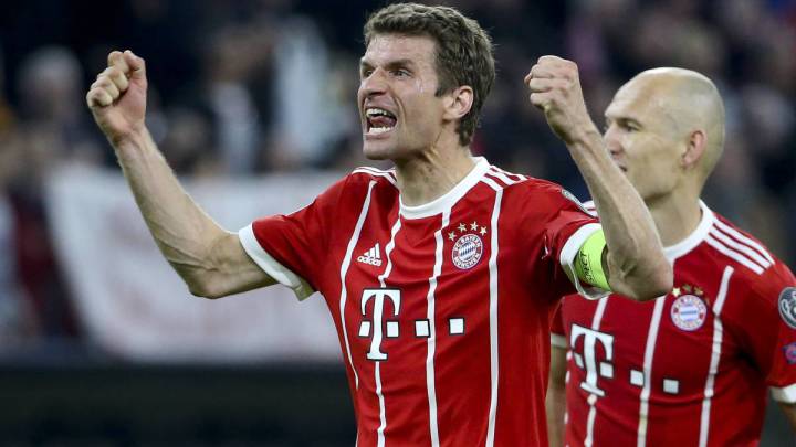 El atacante alemán del Bayern Munich, Thomas Müller, durante un partido.
