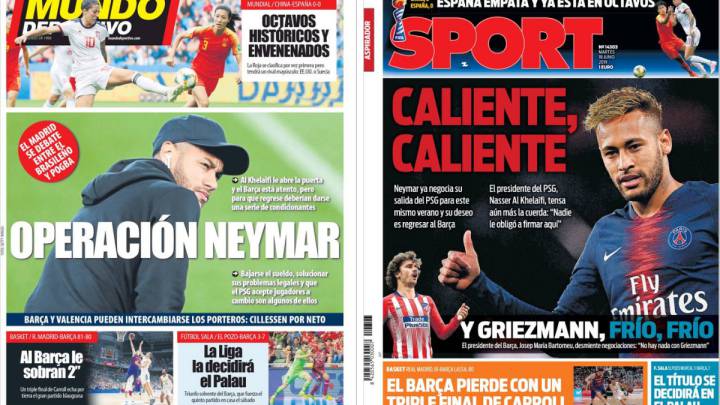 La magia de Neymar, en las portadas de Barcelona