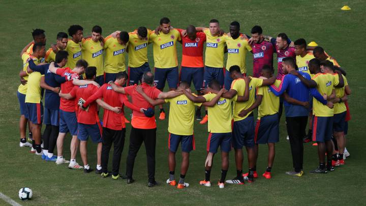 Los jugadores de Colombia están concienciados de que pueden clasificarse hoy.