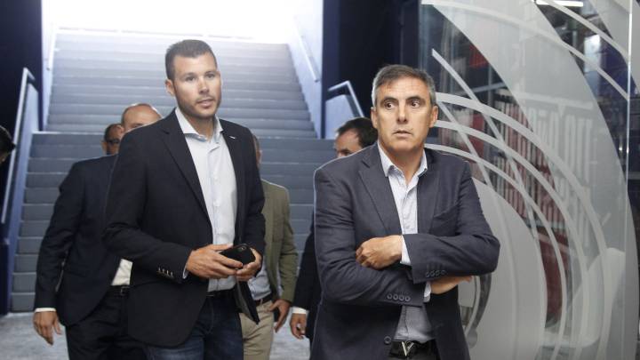 Manolo Salvador junto a David Navarro en las vísperas de su presentación.