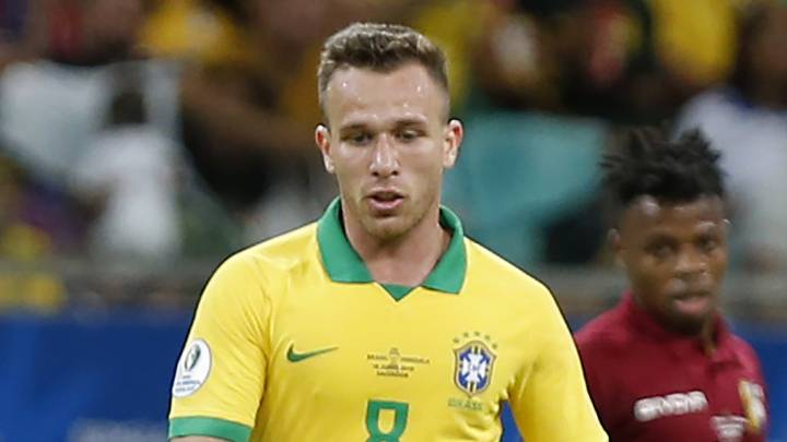 Arthur en partido con Brasil por la Copa América 2019