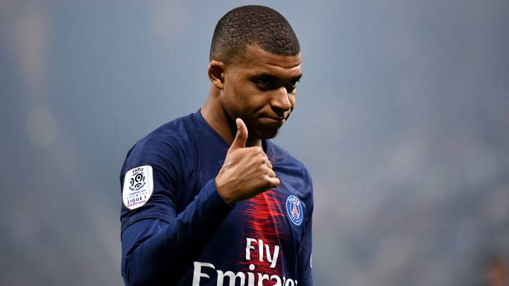 Kylian Mbappé, en un partido con el PSG.