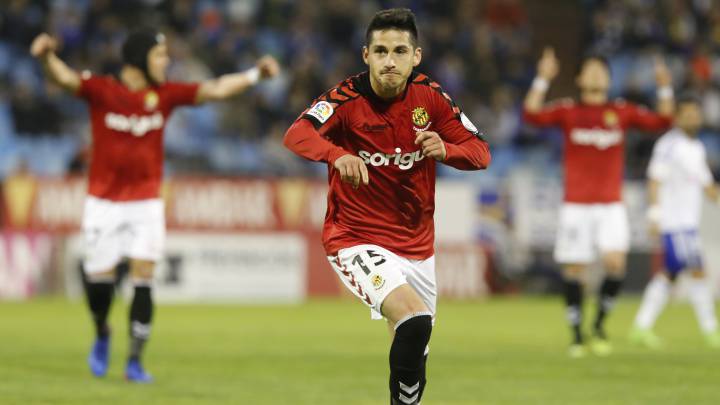 Juan Delgado, con el Nàstic.