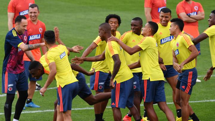 Colombia se entrena en São Paulo.