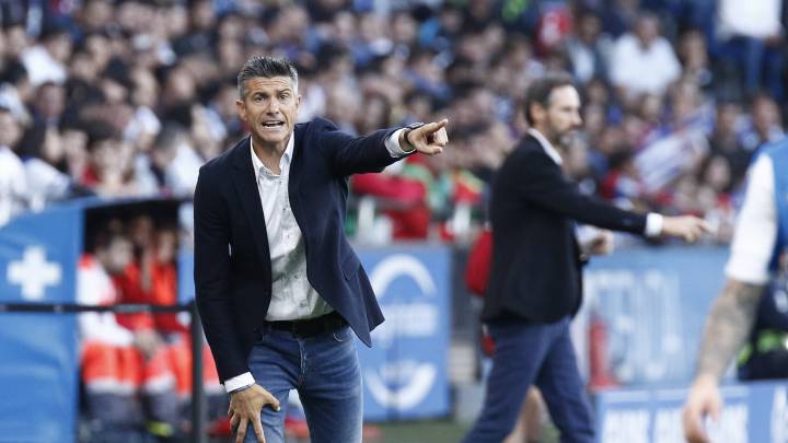 José Luis Martí en un partido del Deportivo en Riazor
