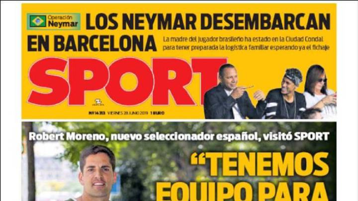 Sport: "Los Neymar aterrizan en Barcelona"