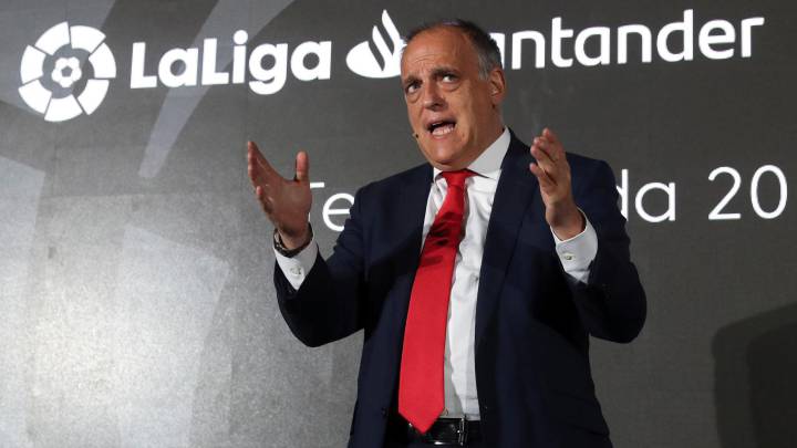 El Presidente de LaLiga, Javier Tebas.
