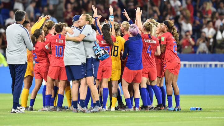 Estados Unidos celebra su pase a la final.