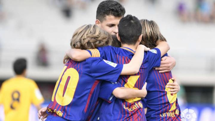 Fútbol base del Barcelona.