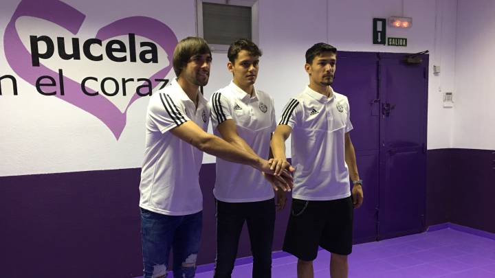 Caro, Unal y Barba fueron presentados en Zorrilla