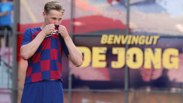 De Jong, durante su presentación con el Barcelona.
