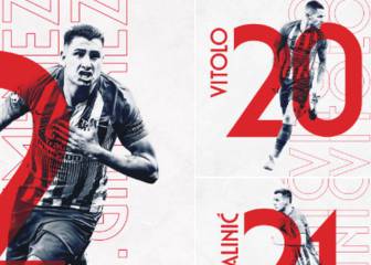 Cambio de dorsales en el Atleti