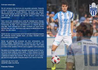 El capitán Fullana, se va tras seis años de blanquiazul