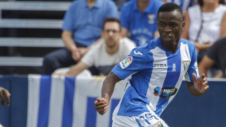 El futbolista Mamadou Koné, durante un partido con el Leganés.
