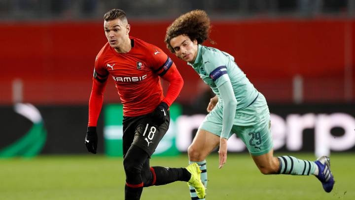 Ben Arfa durante el Stade Rennes-Arsenal de la última edición de la Europa League.