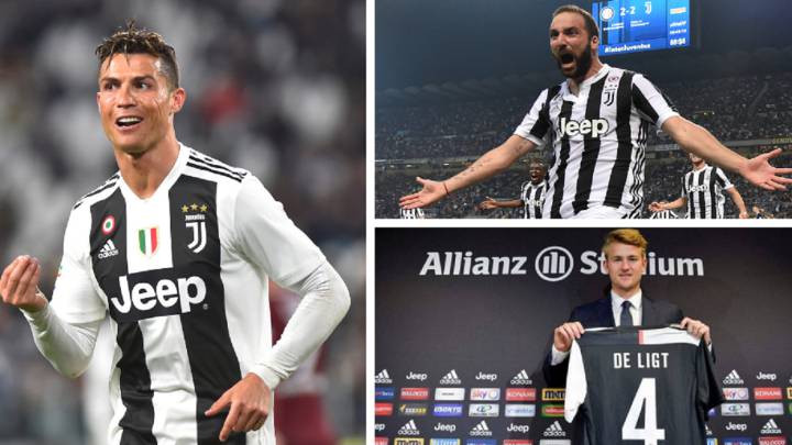 Cristiano Ronaldo, Higuaín y De Ligt; los de la Juventus son los tres fichajes más caros de la Serie A