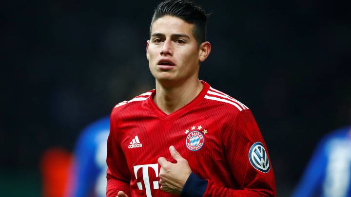 Soccer Football - DFB Cup - Third Round - Hertha BSC v Bayern Munich - Olympiastadion, Berlin, Germany - February 6, 2019 Bayern Munich's James Rodriguez REUTERS/Hannibal Hanschke DFB regulations prohibit any use of photographs as image sequences and/or quasi-video