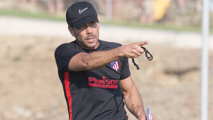 Simeone durante la pretemporada.