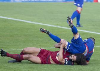 Manita de Osasuna y lesión de Herrando en Amorebieta