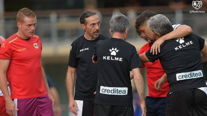 Velázquez, en el momento de su lesión durante la pretemporada.